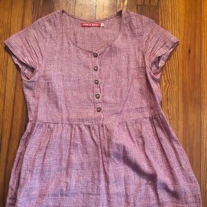 Pyne & Smith Linen Red Gingham Dress!